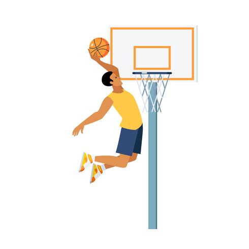 Ilustração de salto de basquete vetor