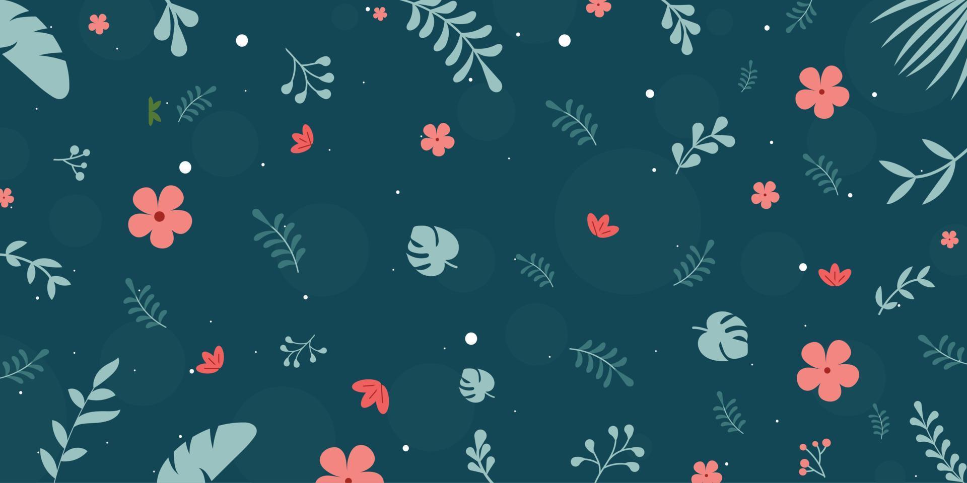 fundo floral de natal vetor