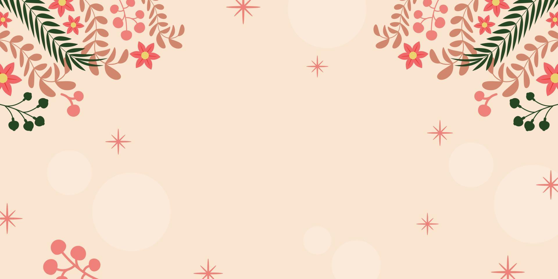 fundo floral de natal vetor