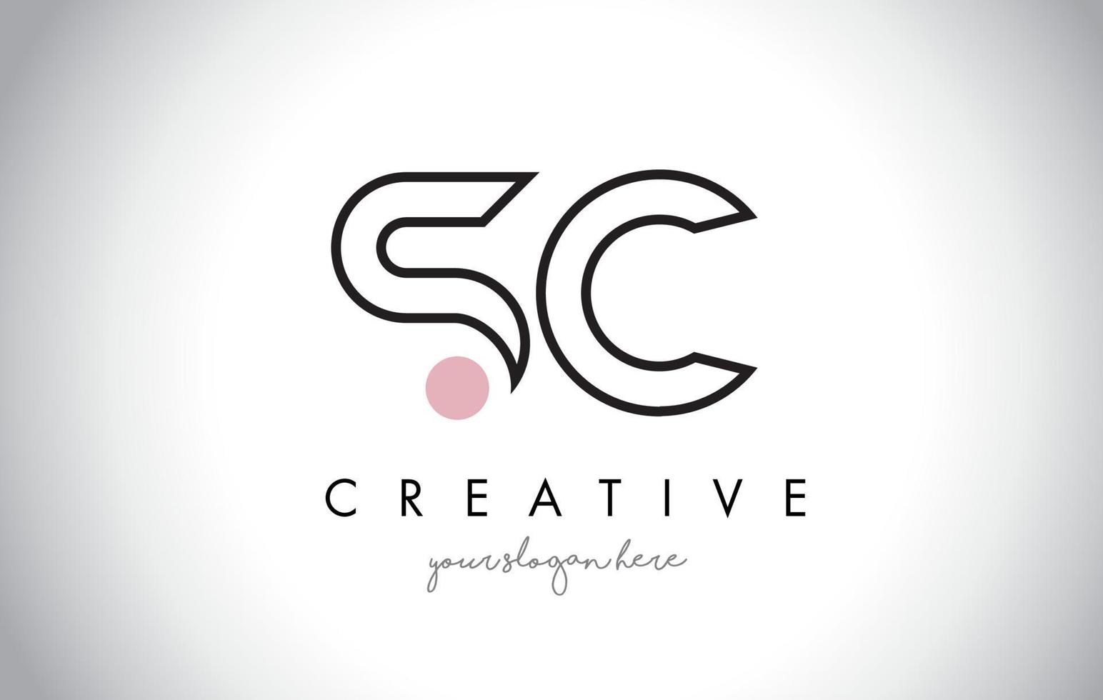 design do logotipo da letra sc com tipografia criativa moderna e moderna. vetor