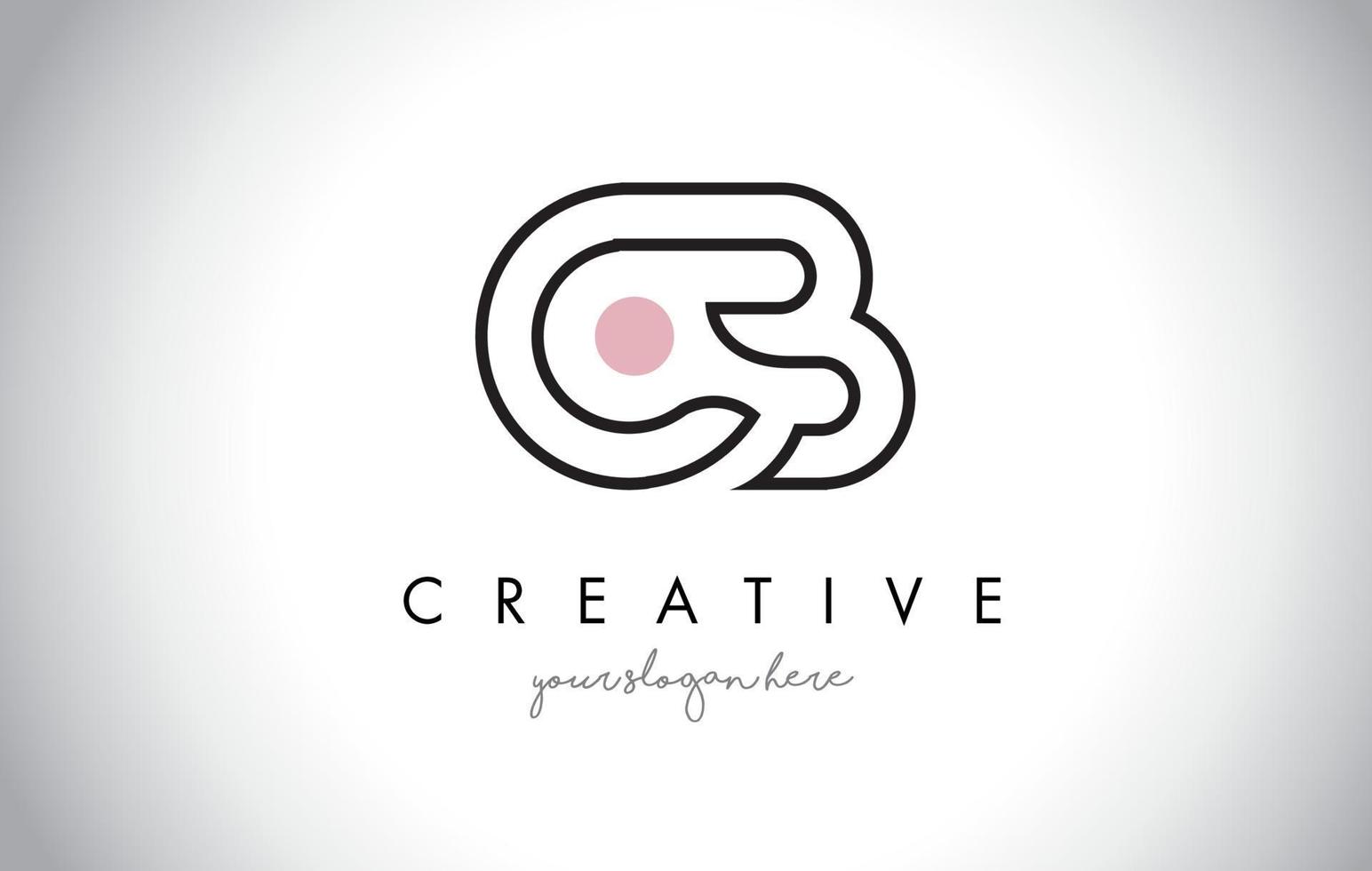design de logotipo de letra cb com tipografia criativa moderna e moderna. vetor