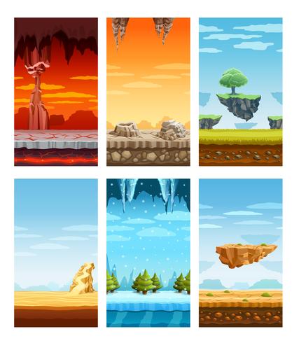 Conjunto de desenhos animados de elementos coloridos de jogos de computador vetor