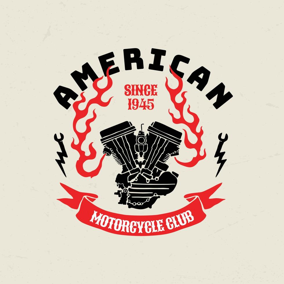 ilustração vetorial do logotipo da garagem da motocicleta vintage vetor