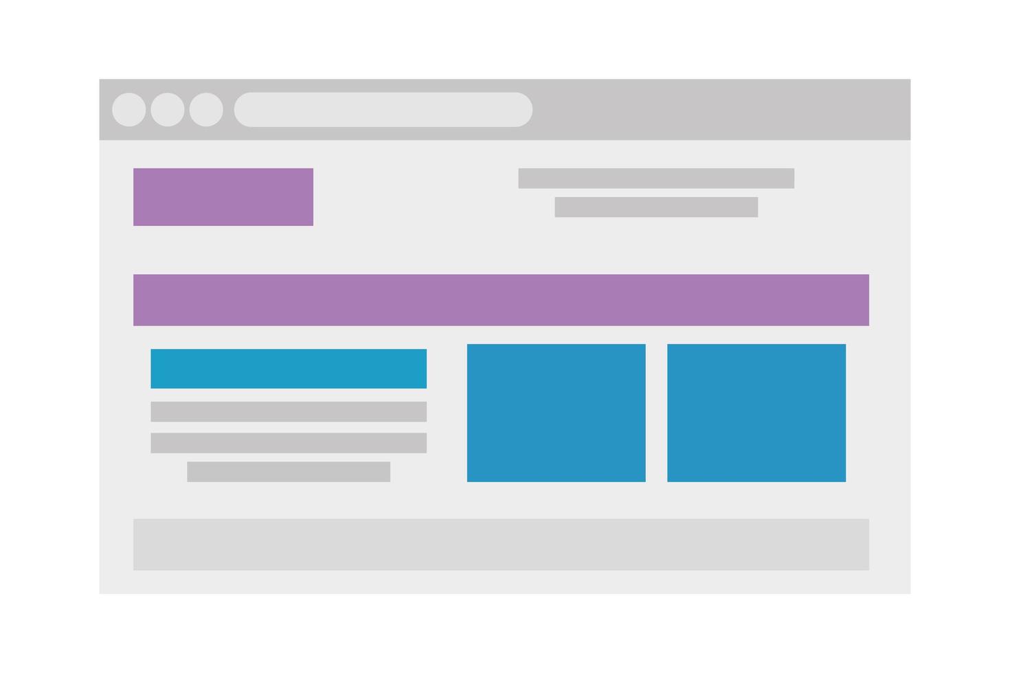 ícone isolado modelo de página da web vetor