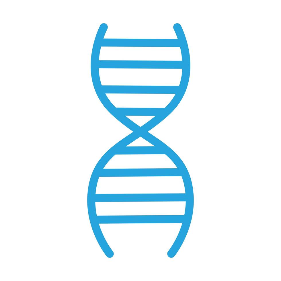 ícone de estrutura isolada de ácido desoxirribonucléico vetor