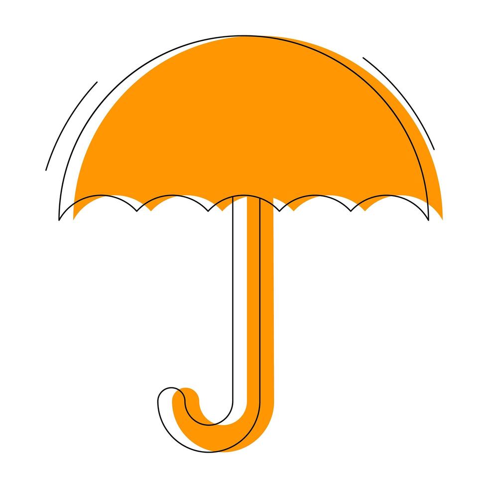 ícone de guarda-chuva isolado no fundo branco. ilustração vetorial plana vetor
