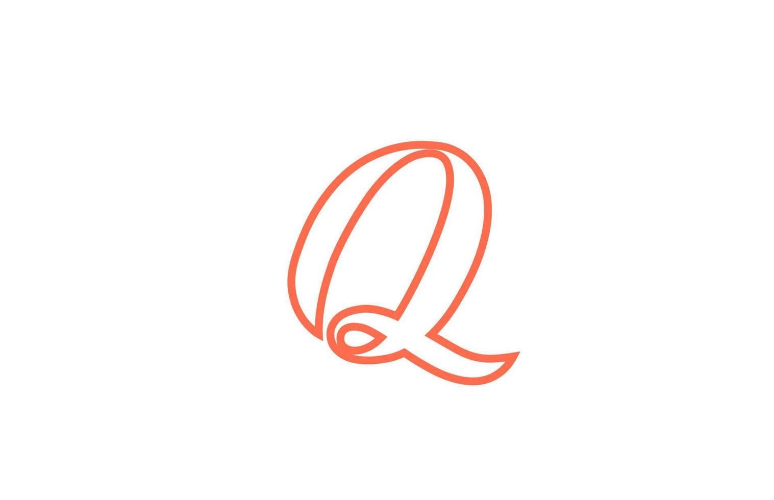q ícone do logotipo da letra do alfabeto. design criativo para empresa e negócios vetor