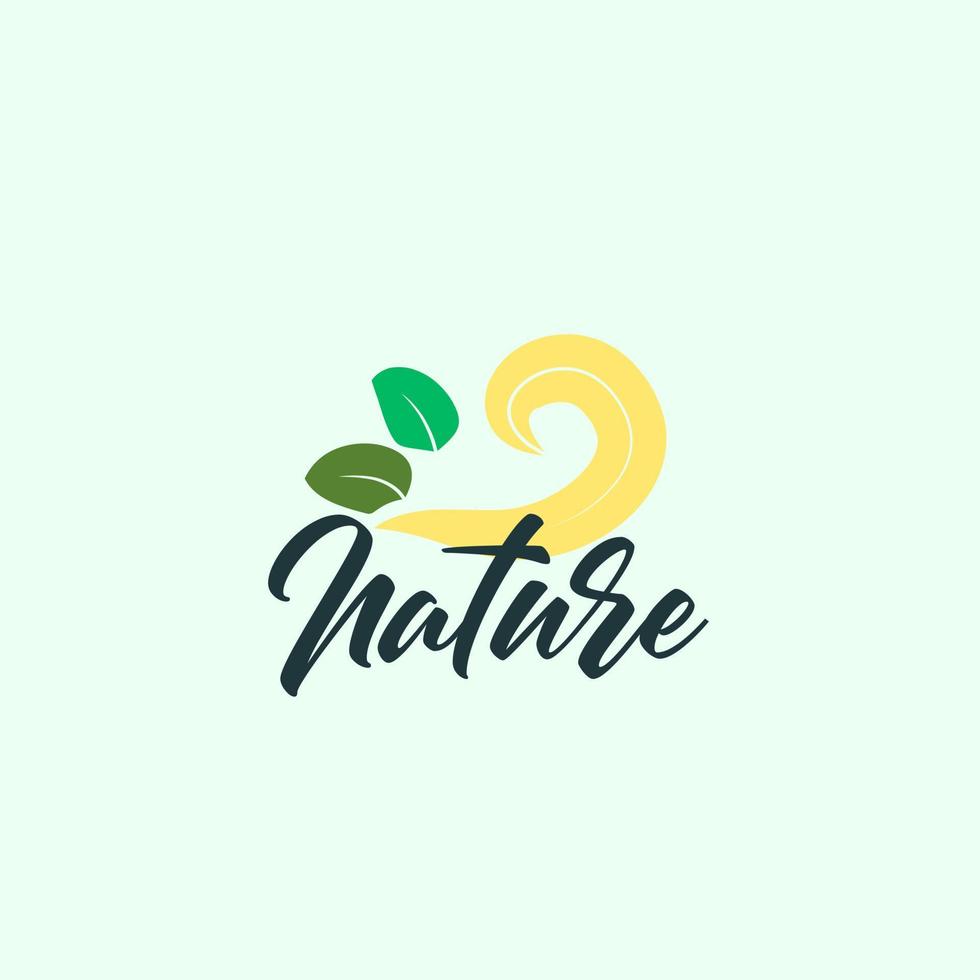 folha natureza logotipo e símbolo para a indústria de sinalização ambiental vetor