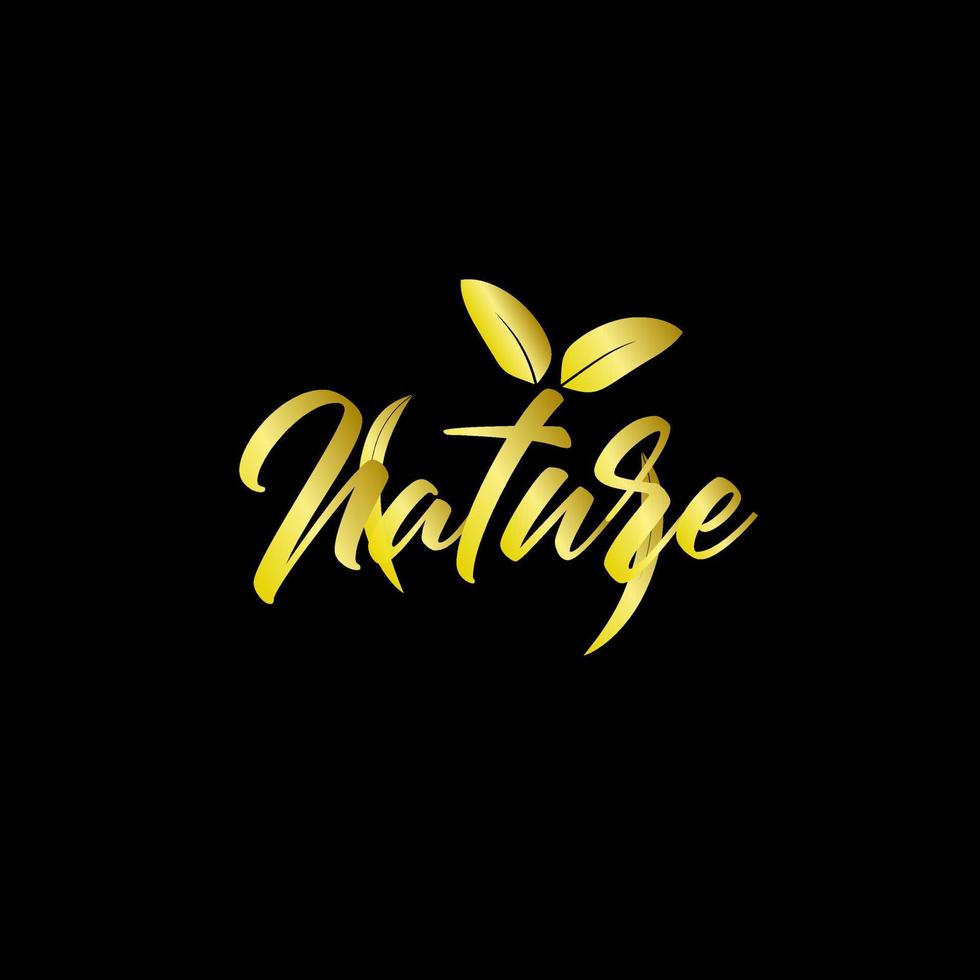 ícone do logotipo da natureza dourada para empresa de meio ambiente vetor