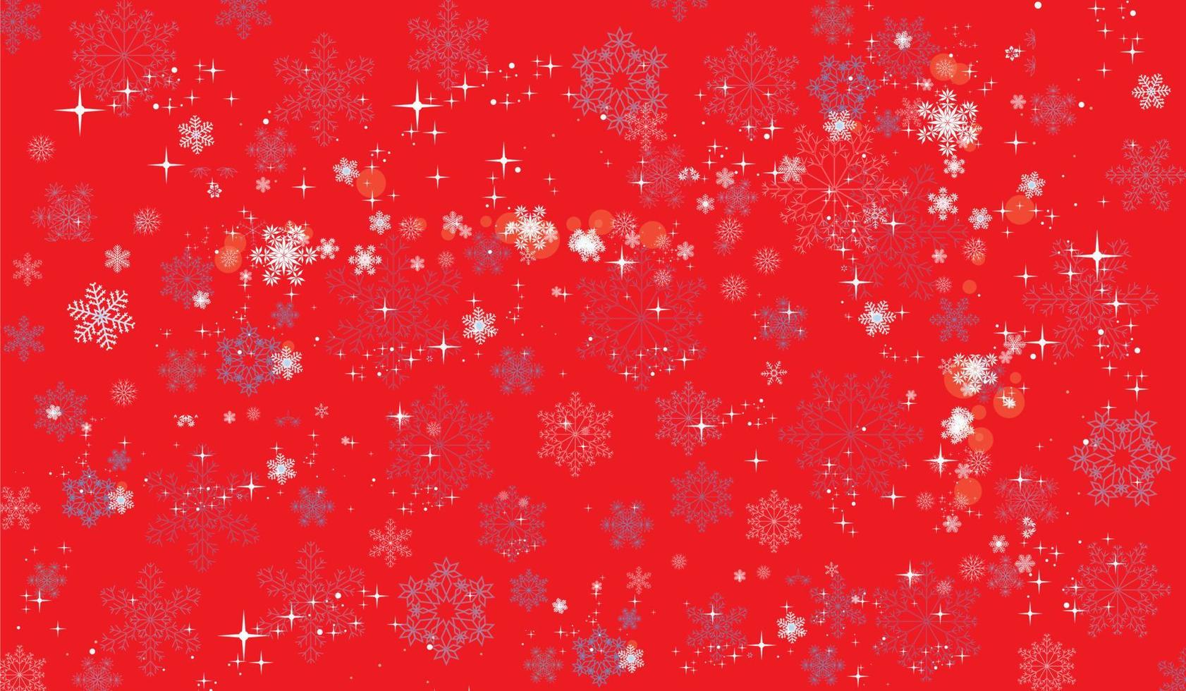 fundo vermelho de Natal com flocos de neve. vetor