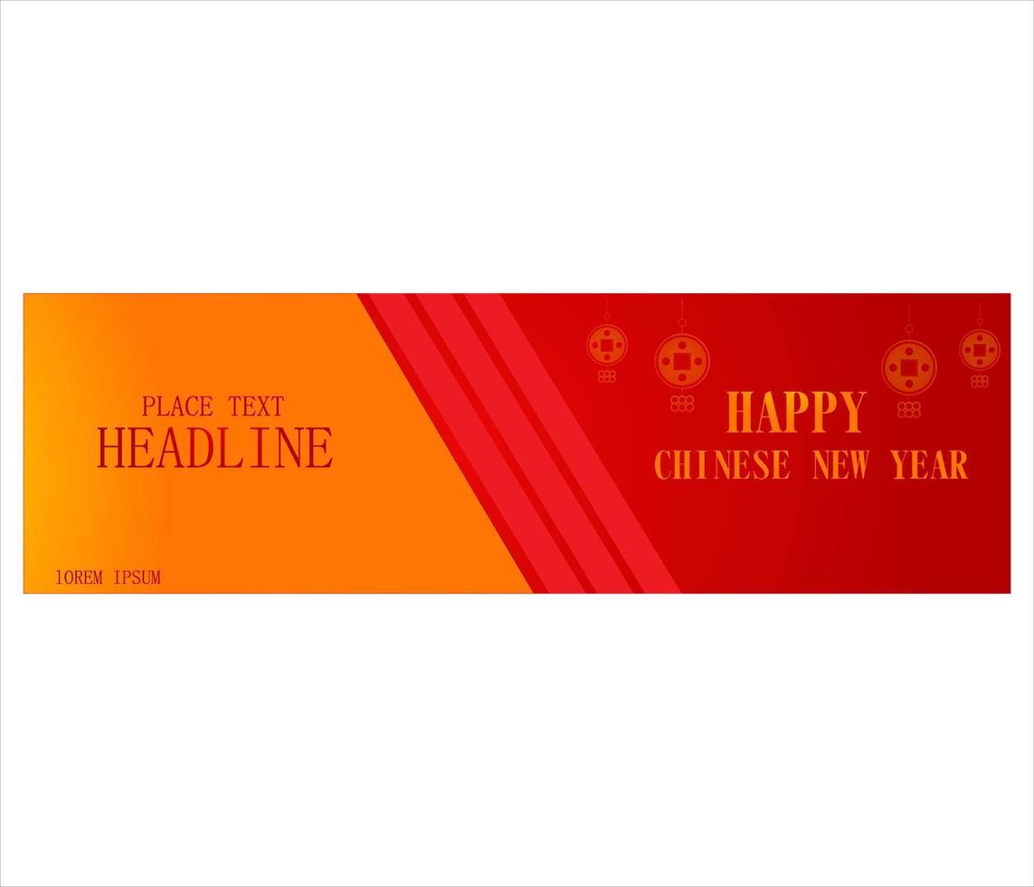 banner design de ano novo chinês vetor