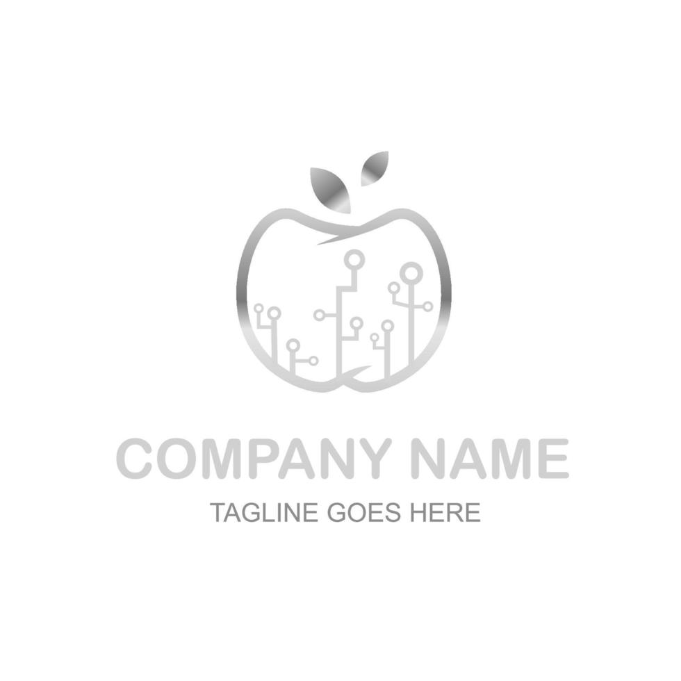 logotipo da apple tech vetor