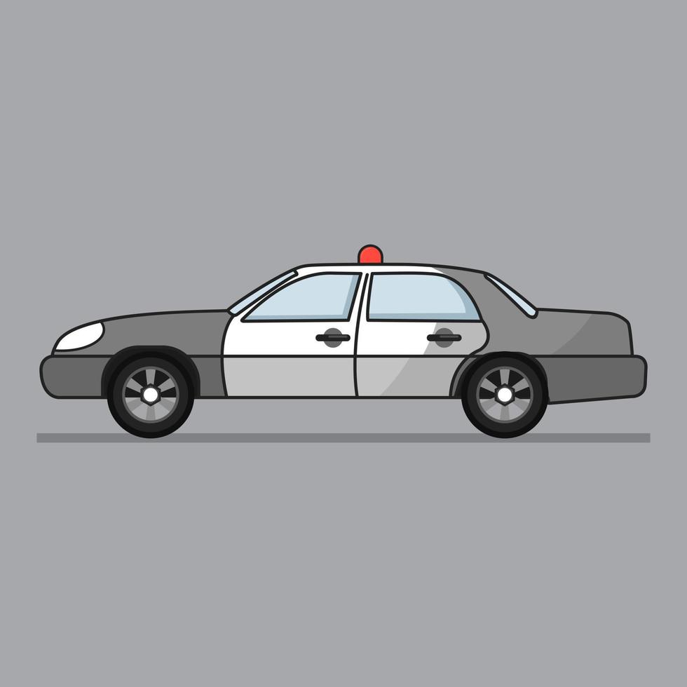 ilustração do ícone do vetor dos desenhos animados do carro da polícia