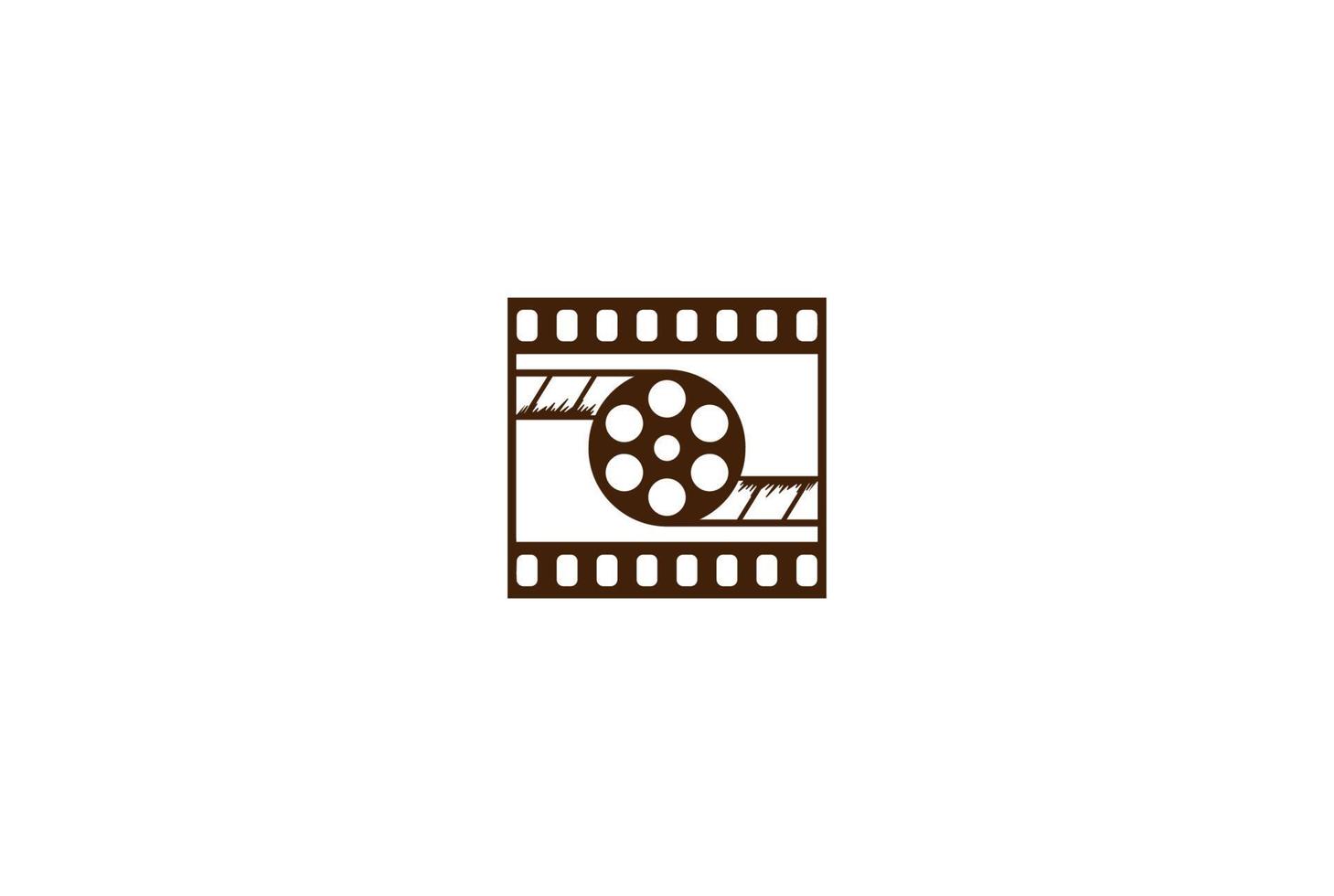 filme tira de filme listras bobina filme produção logo design vetor