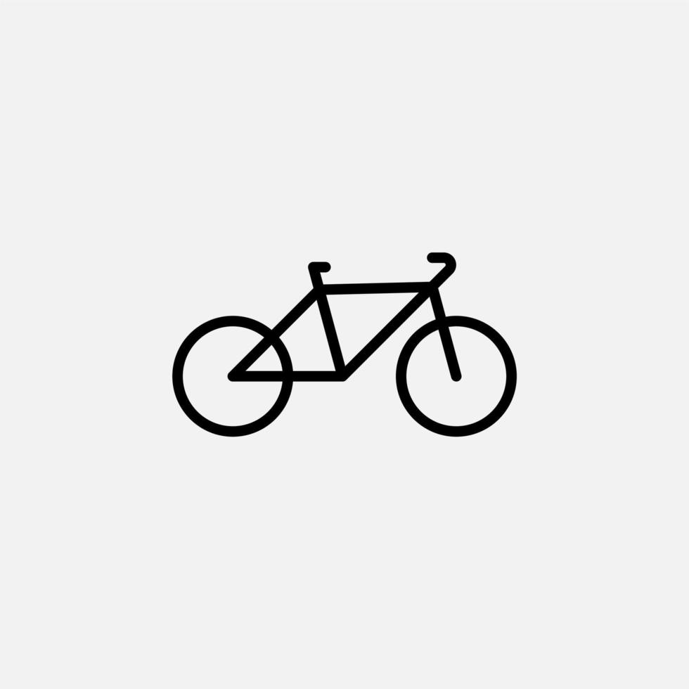 bicicleta, ícone de linha de bicicleta, vetorial, ilustração, modelo de logotipo. adequado para muitos propósitos. vetor