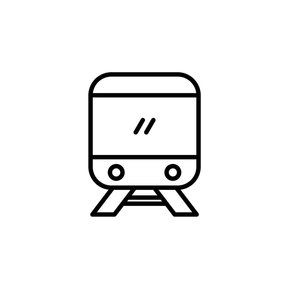 trem, locomotiva, ícone da linha de transporte, vetorial, ilustração, modelo de logotipo. adequado para muitos propósitos. vetor