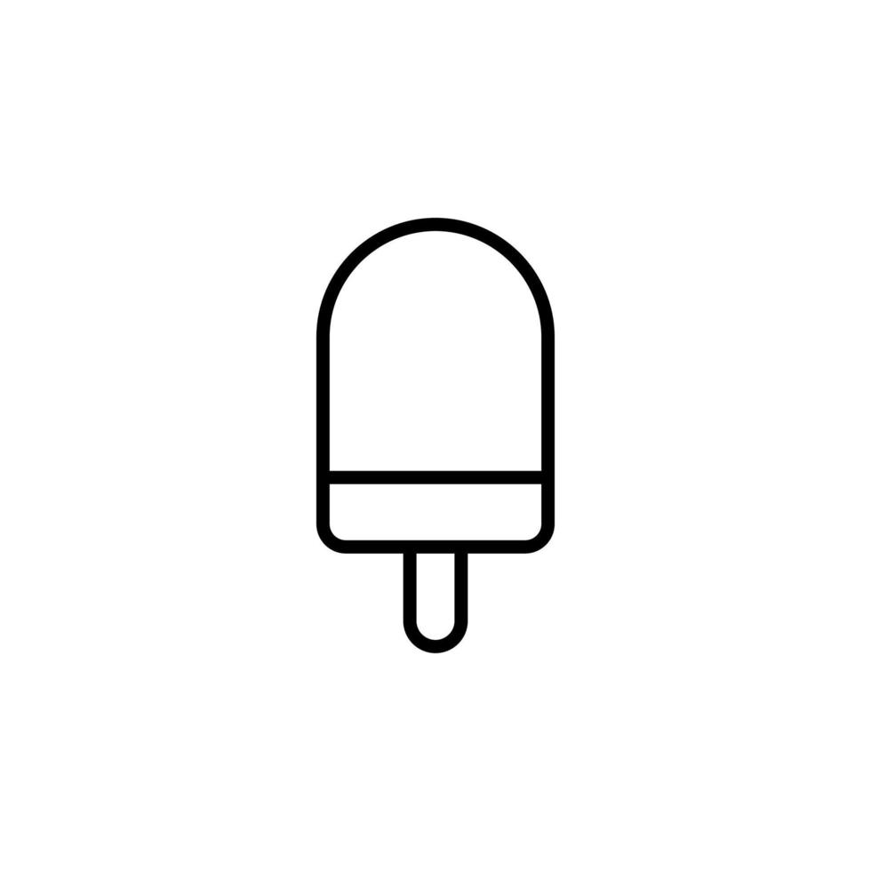 sorvete, sobremesa, ícone de linha doce, vetorial, ilustração, modelo de logotipo. adequado para muitos propósitos. vetor