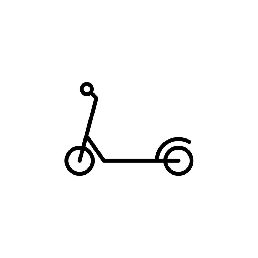 scooter, ícone de linha de scooter de chute, vetorial, ilustração, modelo de logotipo. adequado para muitos propósitos. vetor