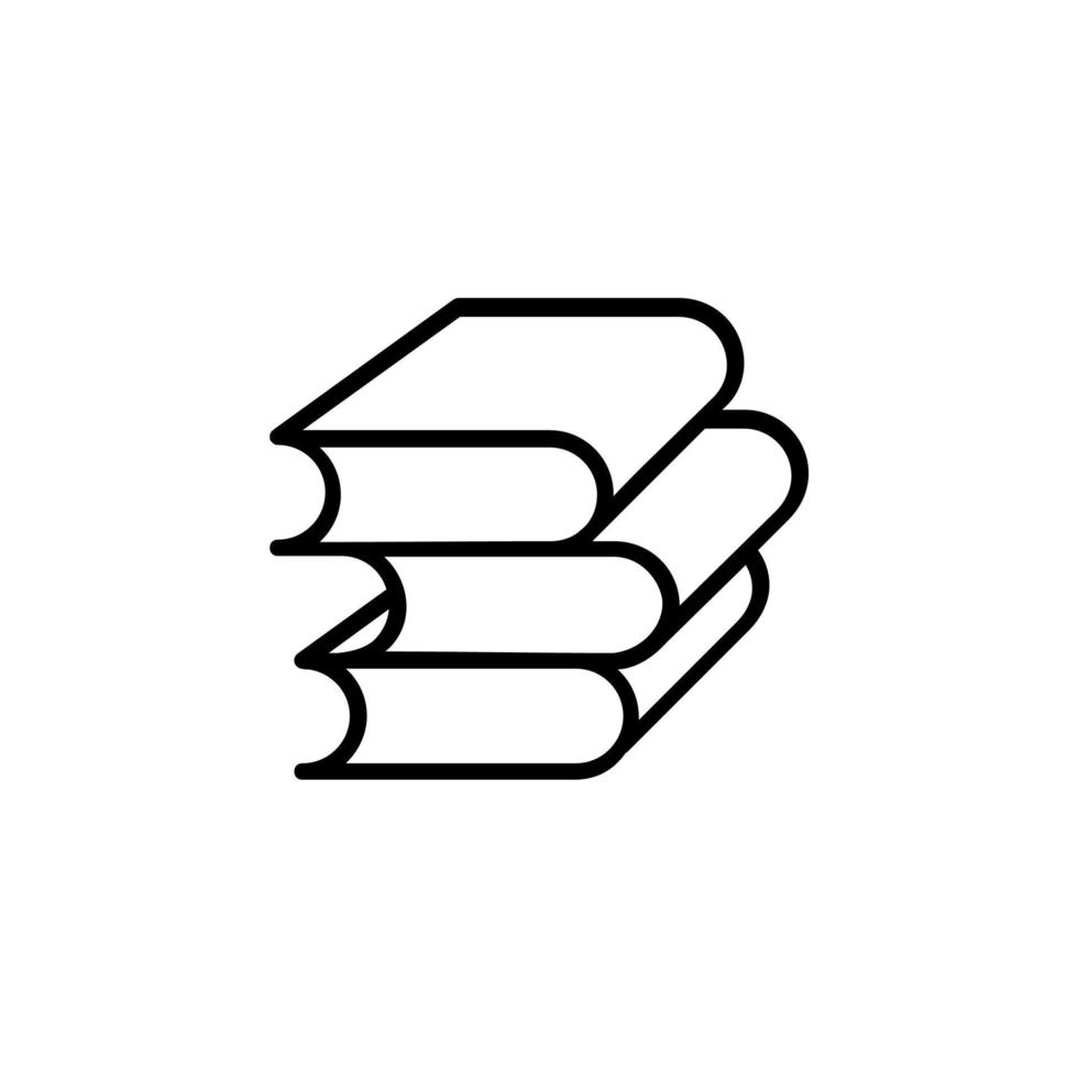 livro, leitura, biblioteca, ícone de linha de estudo, vetor, ilustração, modelo de logotipo. adequado para muitos propósitos. vetor