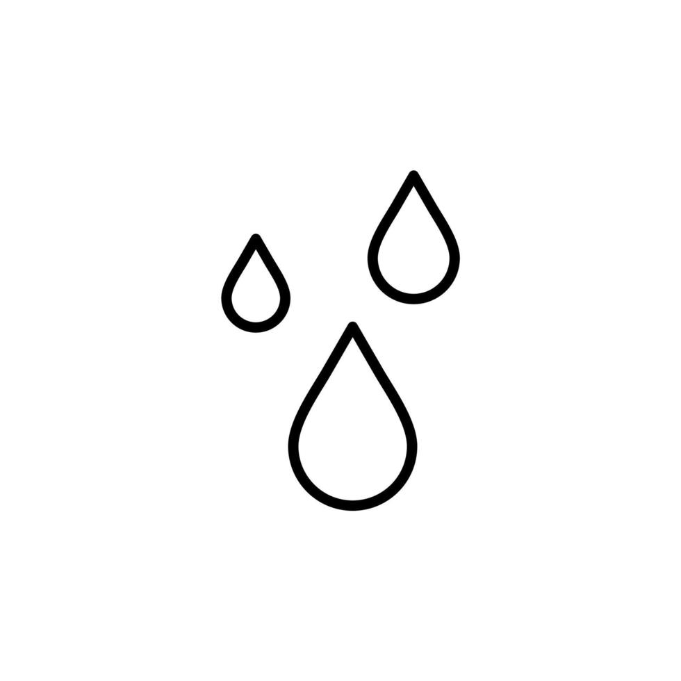 gota d'água, água, gota, ícone de linha de líquido, vetorial, ilustração, modelo de logotipo. adequado para muitos propósitos. vetor