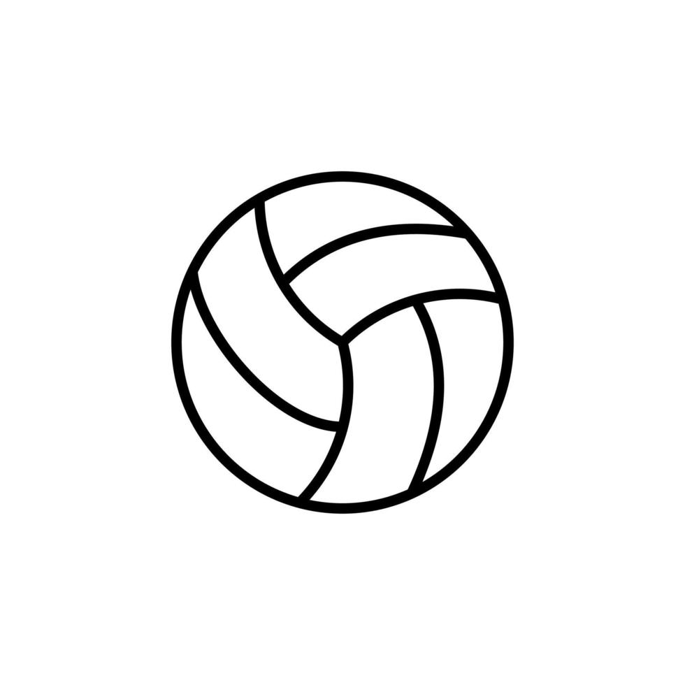 voleibol, esporte, ícone de linha de bola, vetorial, ilustração, modelo de logotipo. adequado para muitos propósitos. vetor