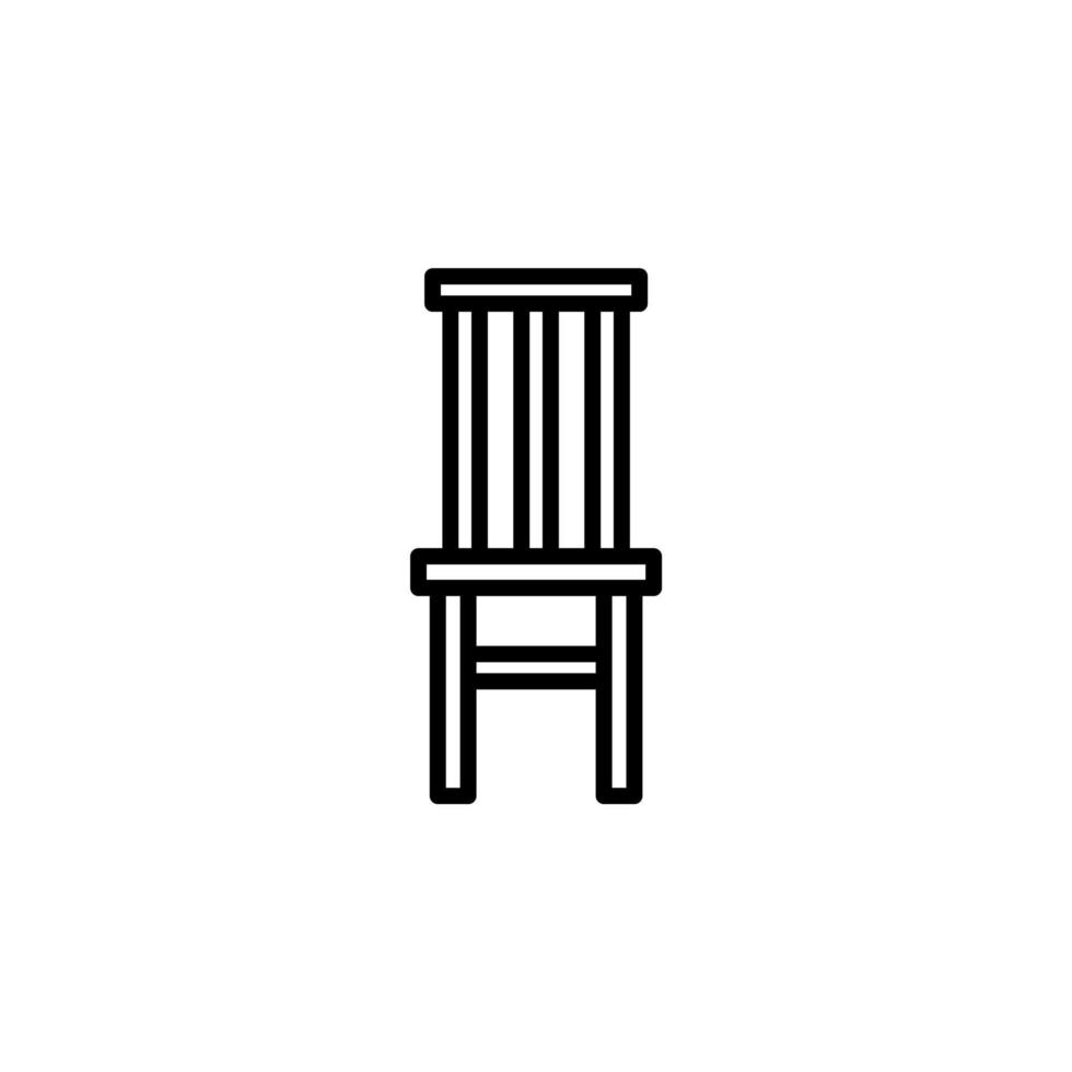 cadeira, ícone de linha de assento, vetorial, ilustração, modelo de logotipo. adequado para muitos propósitos. vetor
