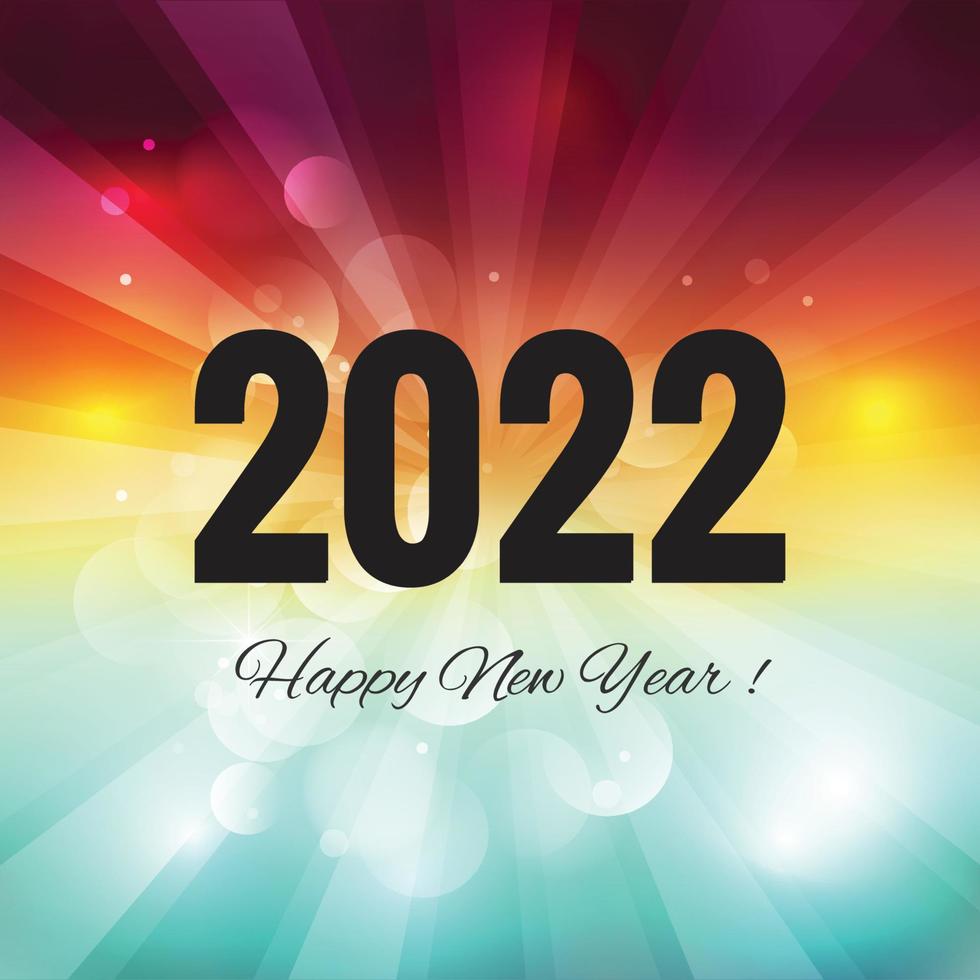 design de celebração de cartão de feriado de ano novo 2022 vetor