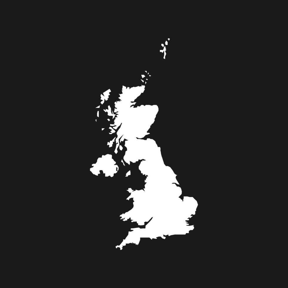 mapa da inglaterra em fundo preto vetor