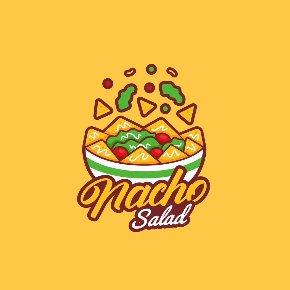 taco nacho mexicano salada tigela logotipo ícone símbolo ilustração vetor