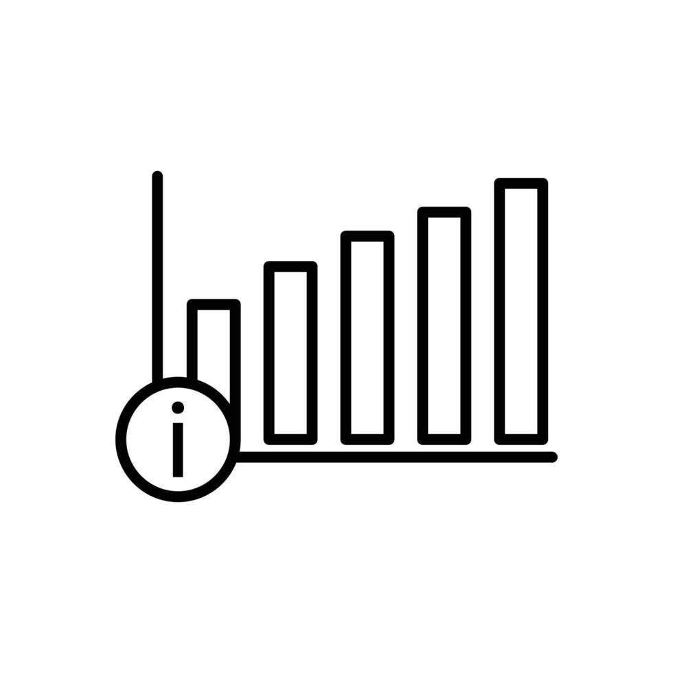 ícone da linha de informações de negócios. vetor de modelo de design