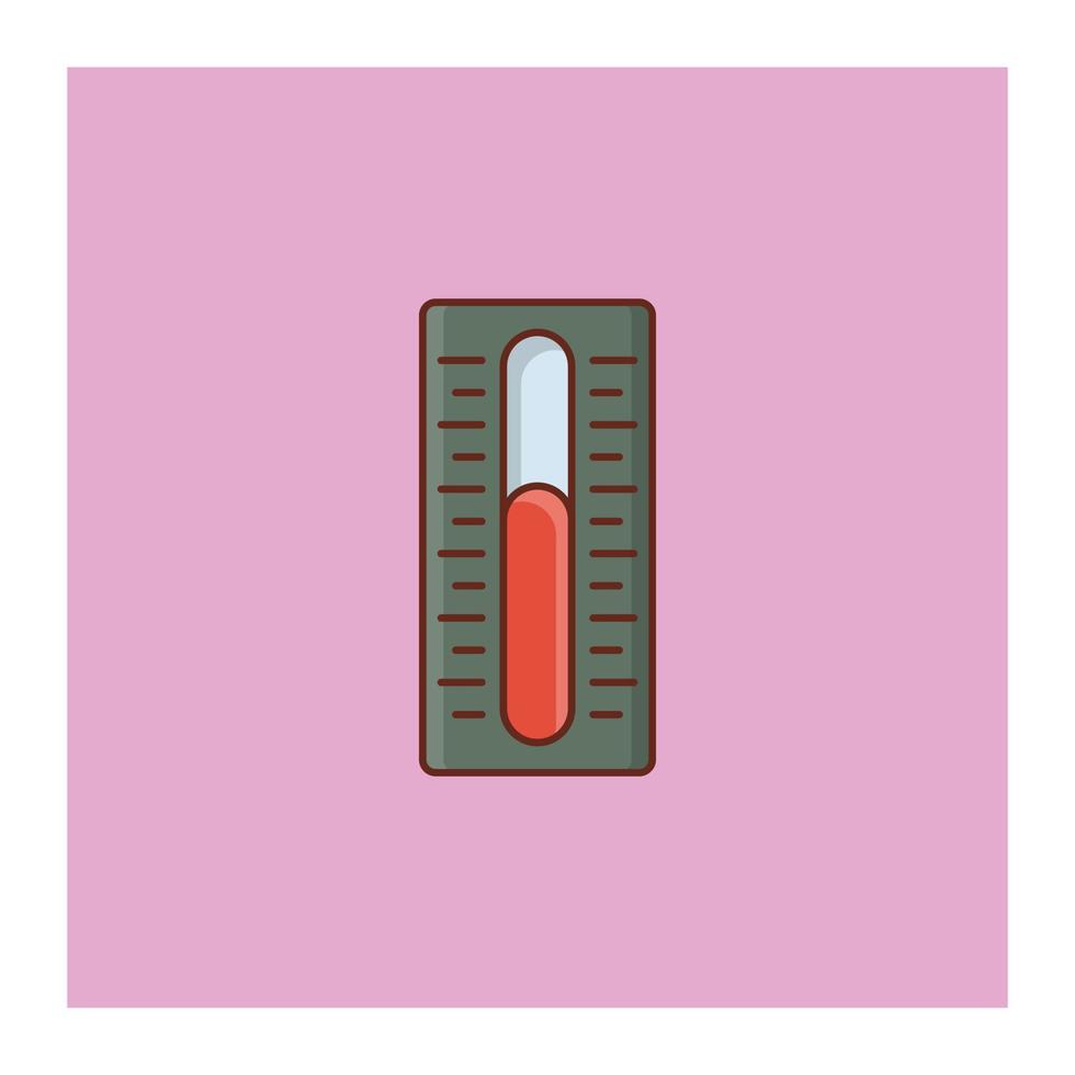 ilustração vetorial de temperatura em um fundo transparente. símbolos de qualidade premium. ícone de cor plana de linha de vetor para conceito e design gráfico.