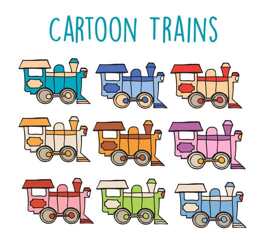 Retro de locomotiva dos desenhos animados vetor