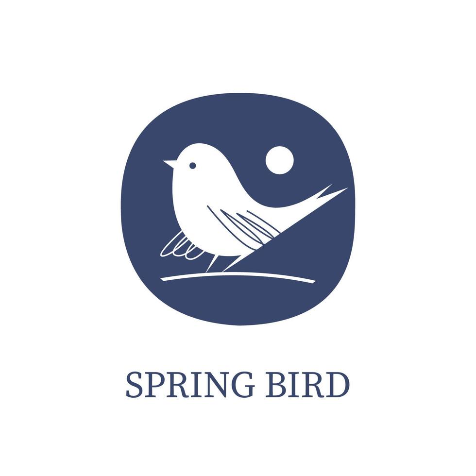 logotipo do pássaro. logotipo do vetor. design plano simples e conciso. vetor