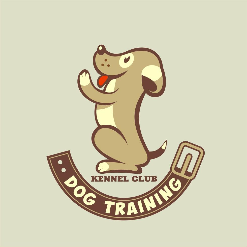 treinamento canino. clube do canil. logotipo do vetor, ícone. vetor