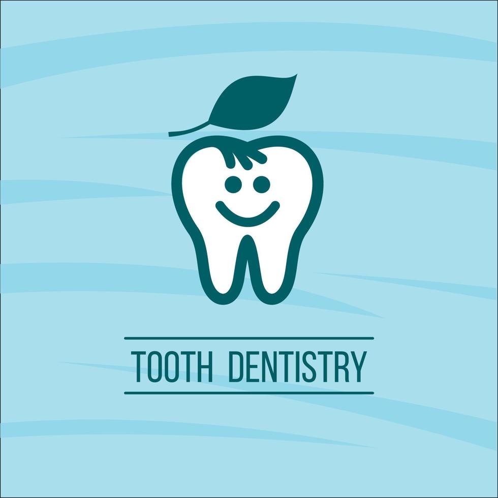 dente engraçado. símbolo do vetor da odontologia.