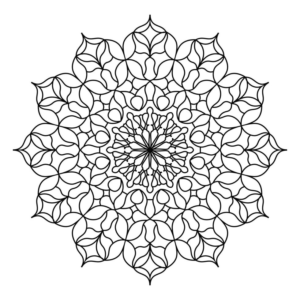 desenho de mandala para colorir para crianças vetor