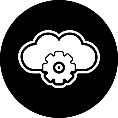 Projeto de ícone de configurações de nuvem vetor