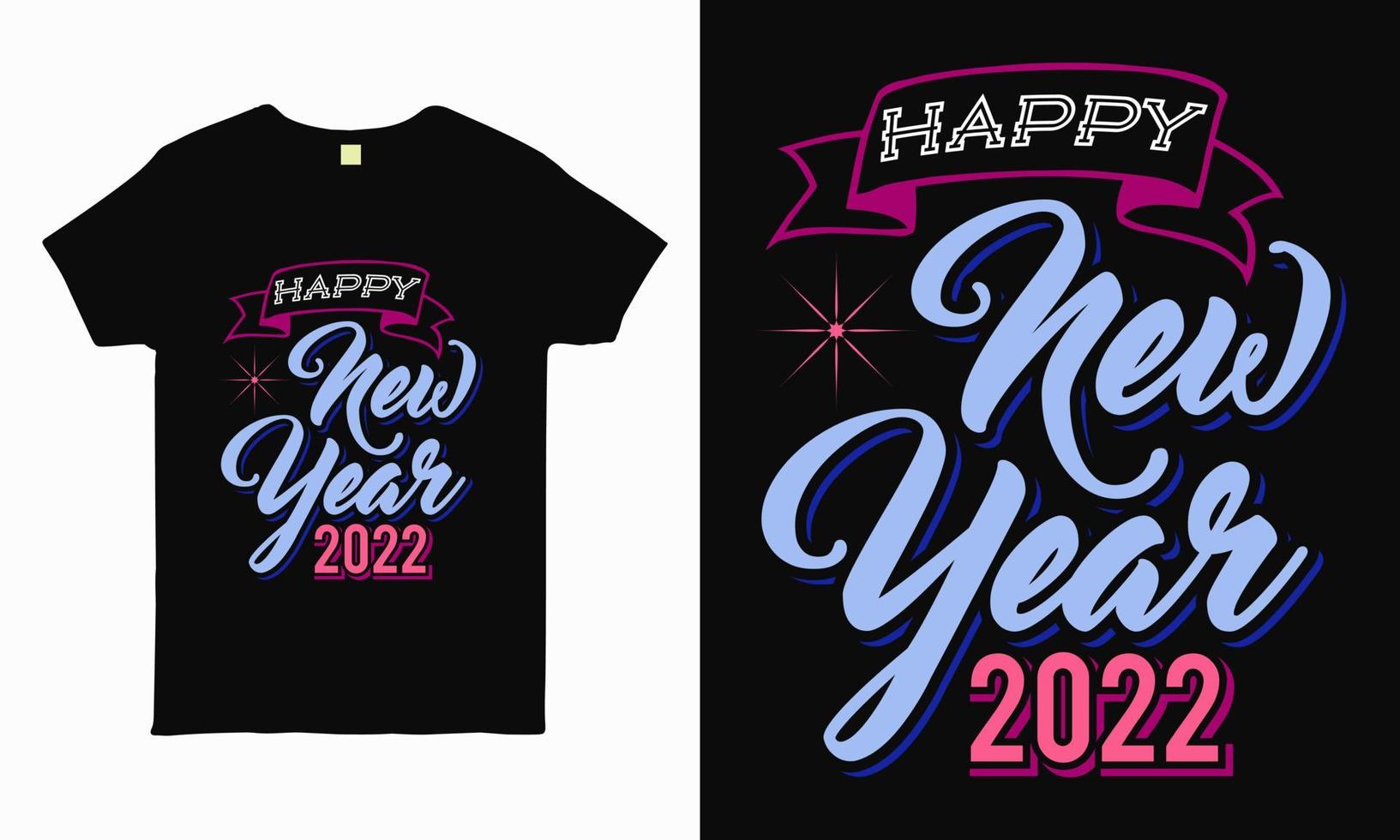 design de letras de citação de ano novo para camiseta, caneca, bolsa, adesivo vetor