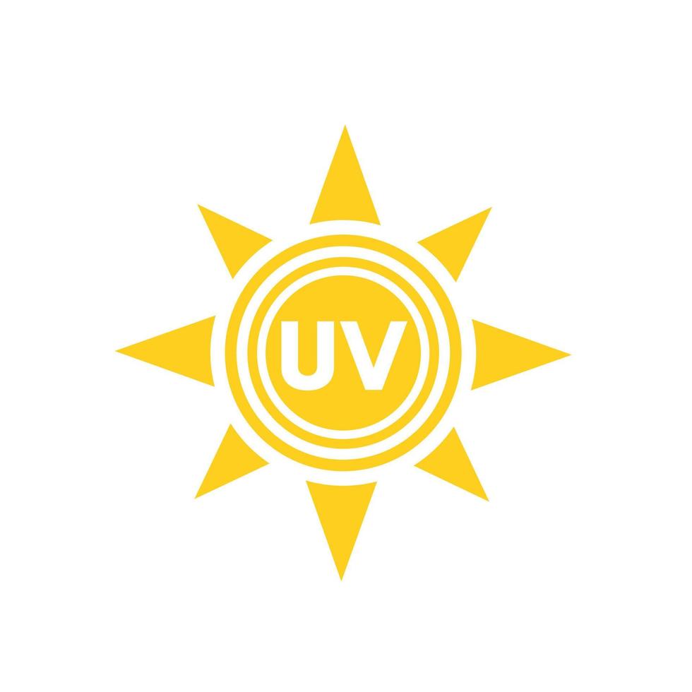 ícone de vetor de radiação uv