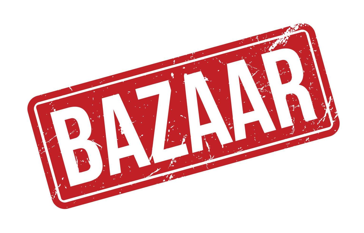 carimbo de borracha do bazar. ilustração em vetor selo grunge de borracha de bazar vermelho - vetorial