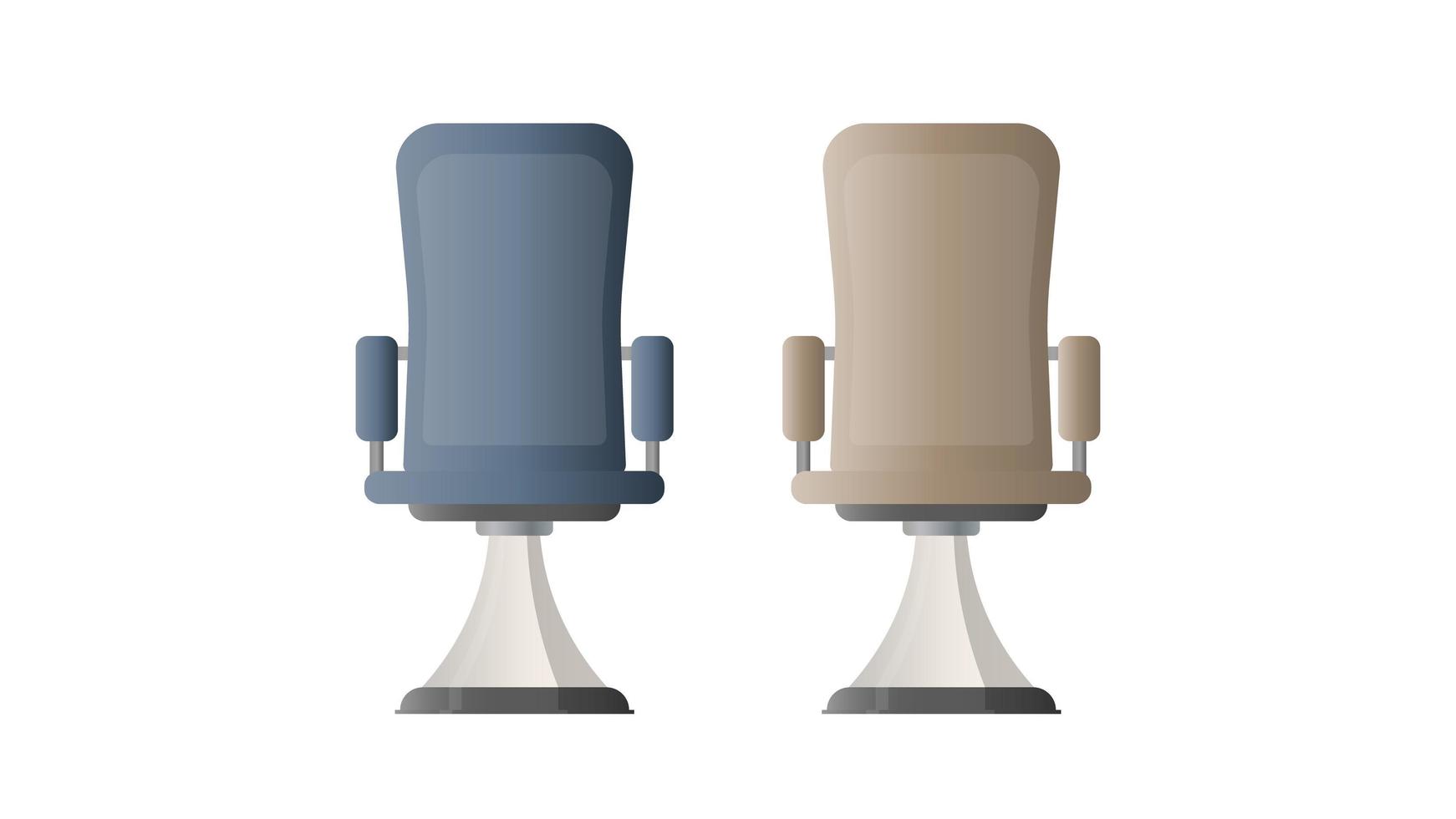 cadeira de escritório. ilustração em vetor de uma cadeira de escritório para um chefe. isolado no fundo branco.