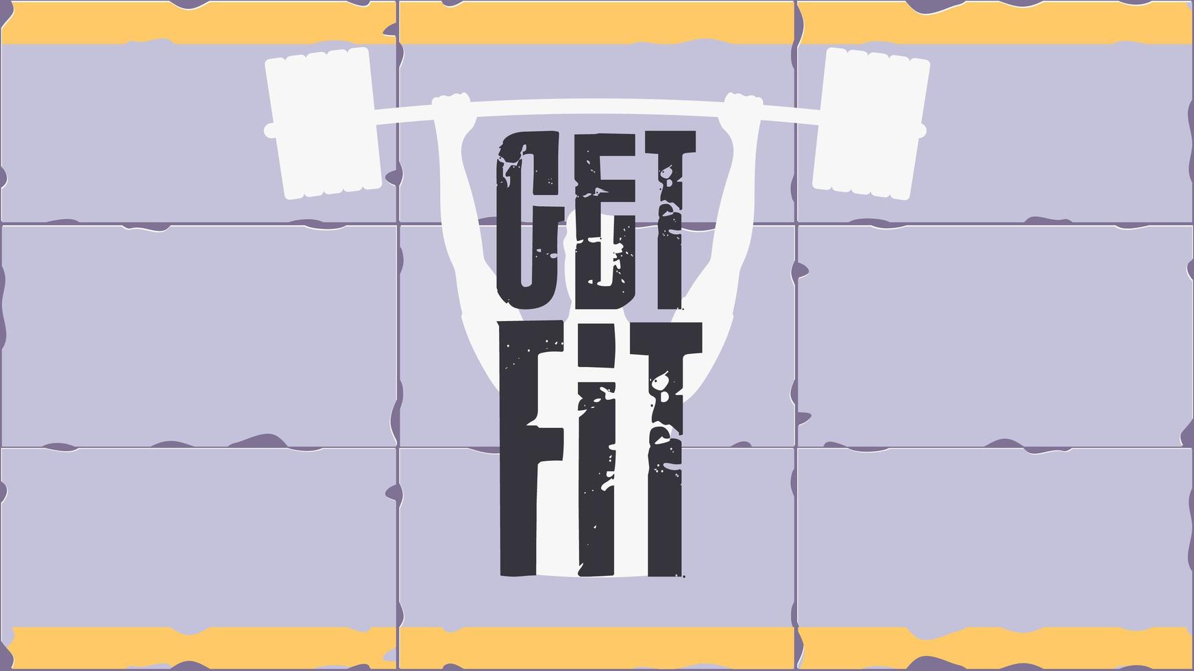 get fit banner. cartaz de esportes. bom para banners, gravuras, ginásios ou artigos esportivos. vetor. vetor