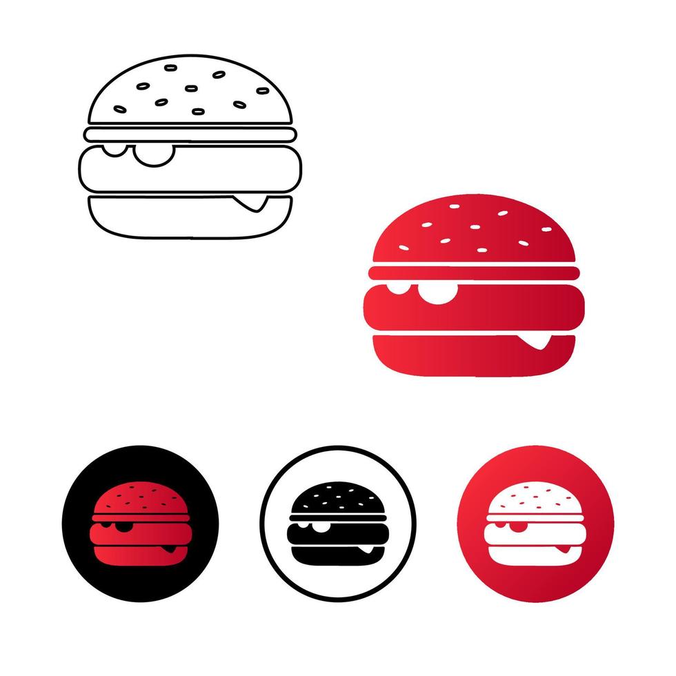 ilustração abstrata do ícone de hambúrguer vetor