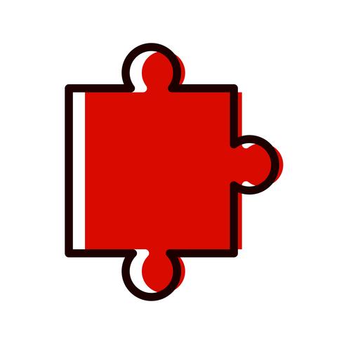 projeto de ícone de peça de quebra-cabeça vetor