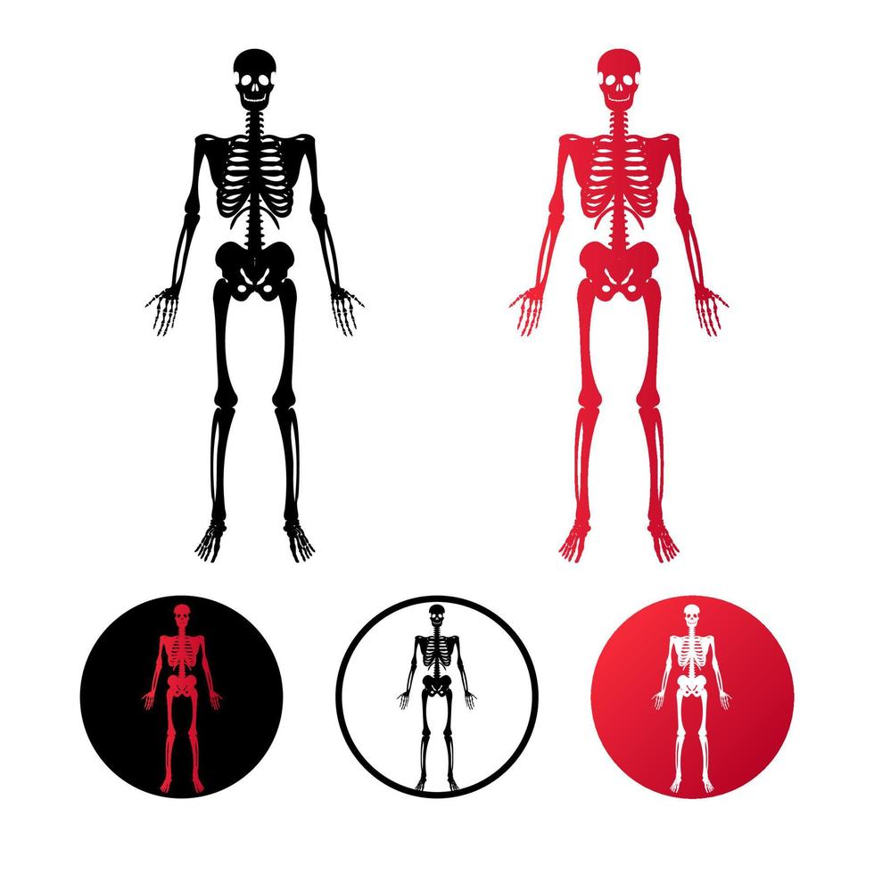 ilustração abstrata do ícone do esqueleto vetor