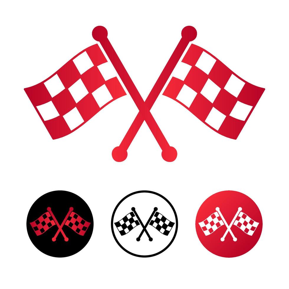 ilustração abstrata do ícone de bandeiras de corrida vetor