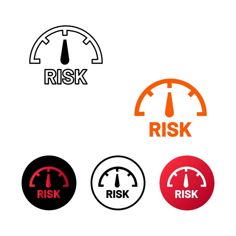 ilustração abstrata do ícone de risco médio vetor