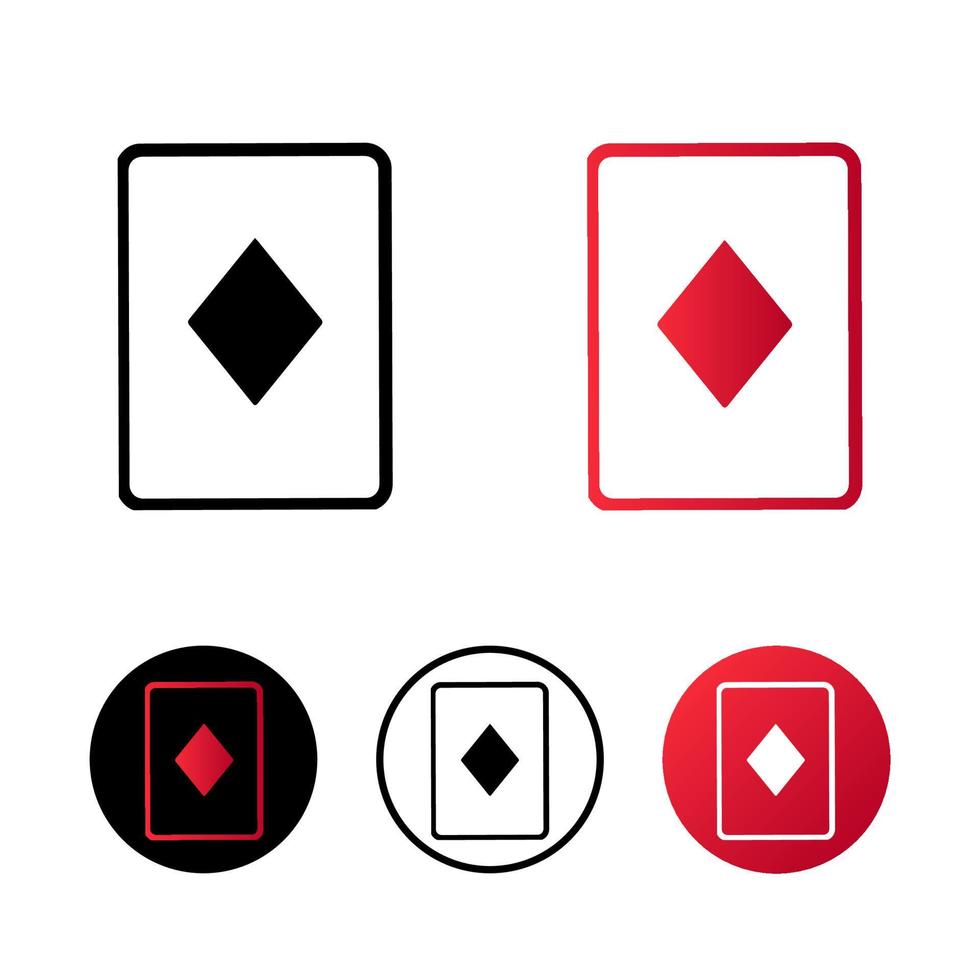 ilustração abstrata do ícone do cartão de jogo de diamante vetor