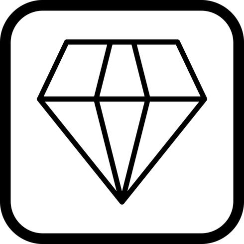 Desenho de ícone de diamante vetor