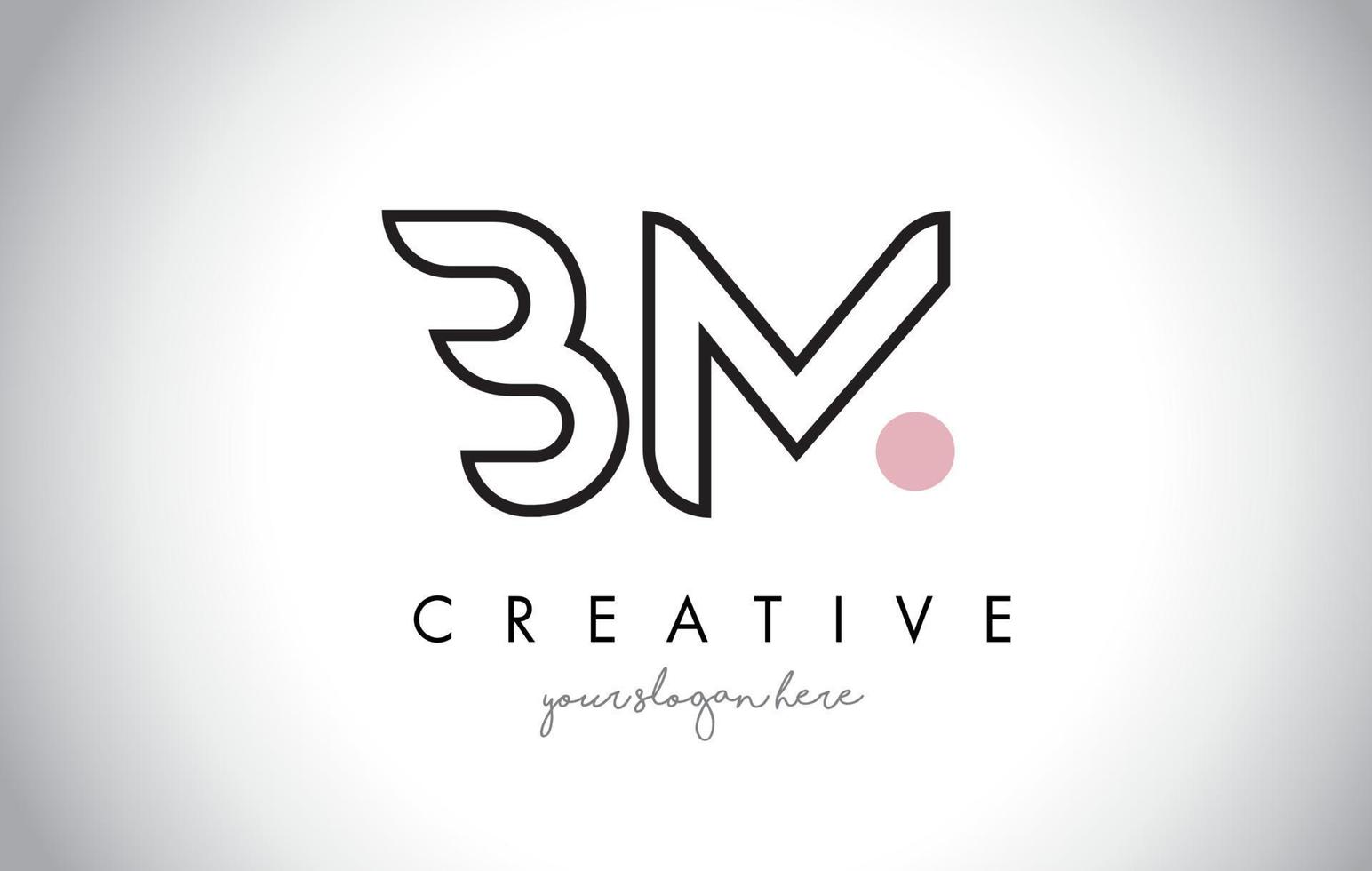 design de logotipo de carta bm com tipografia criativa moderna moderna. vetor